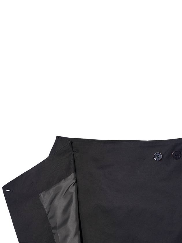 Two Button Wrap Skirt Black - HARDCORE HAPPINESS - BALAAN 7