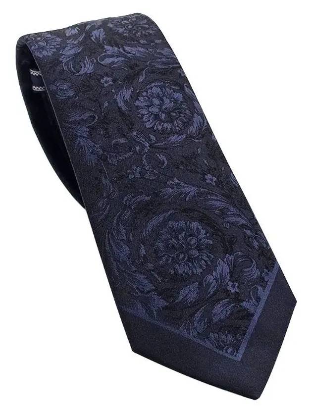 Barocco Jacquard Silk Tie Blue - VERSACE - BALAAN 3