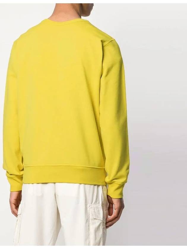 Men's Embossed Logo Reversible Sweatshirt Yellow - STONE ISLAND - BALAAN 4