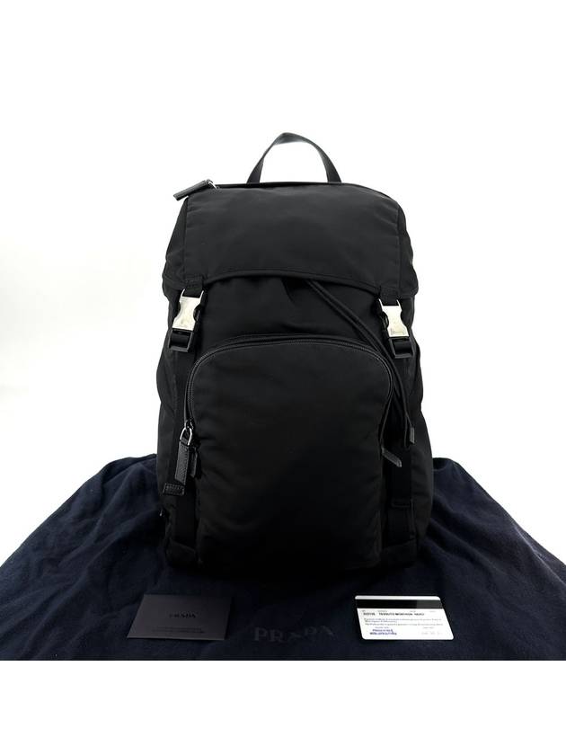 PRADA 2VZ135 Triangle Logo Re Nylon Saffiano Backpack BALAAN