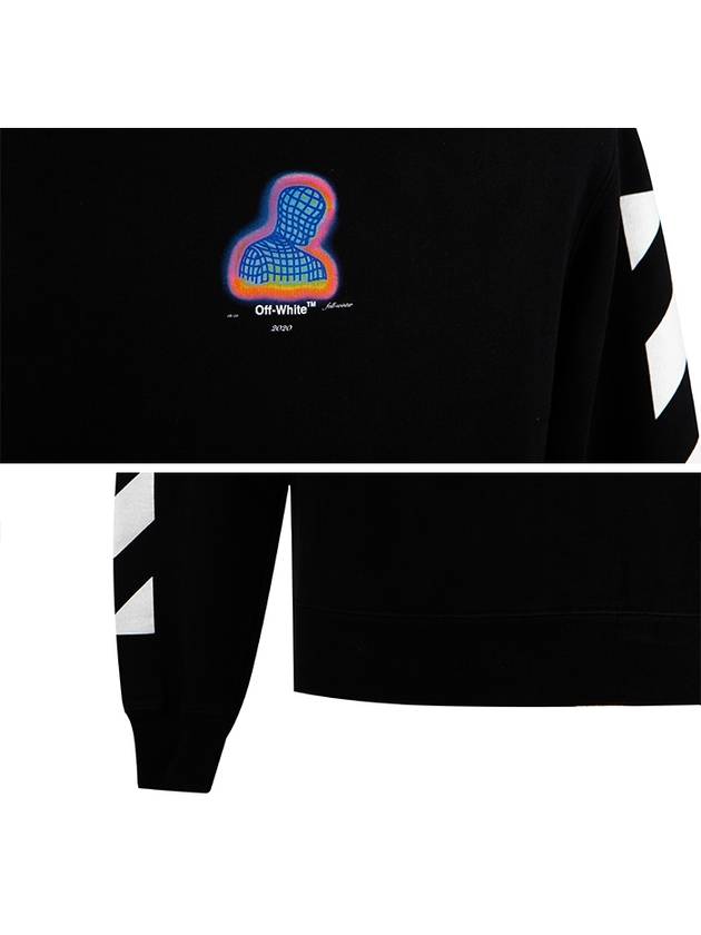 Thermo Striped Sweatshirt Black - OFF WHITE - BALAAN 6