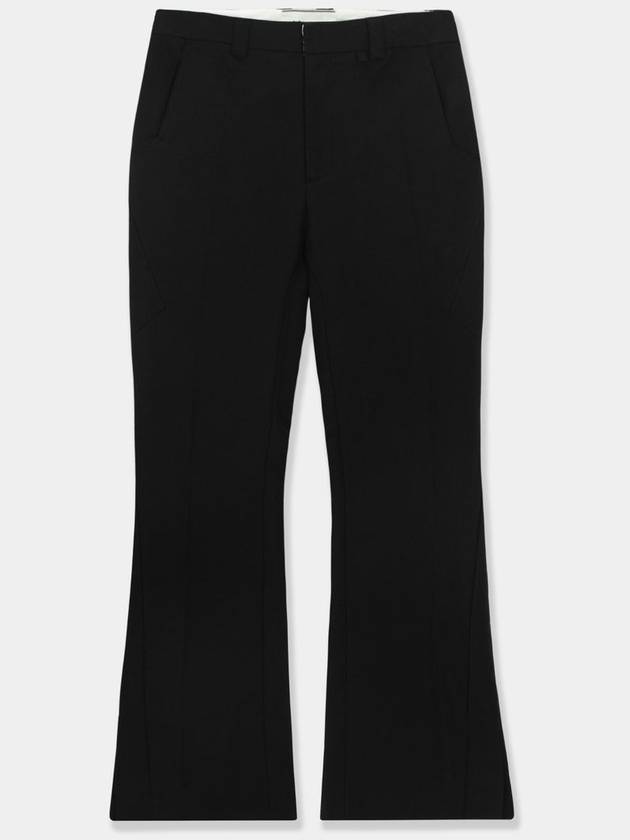 Line Flare Slit Boots Cut Pants Black - KINETO - BALAAN 3