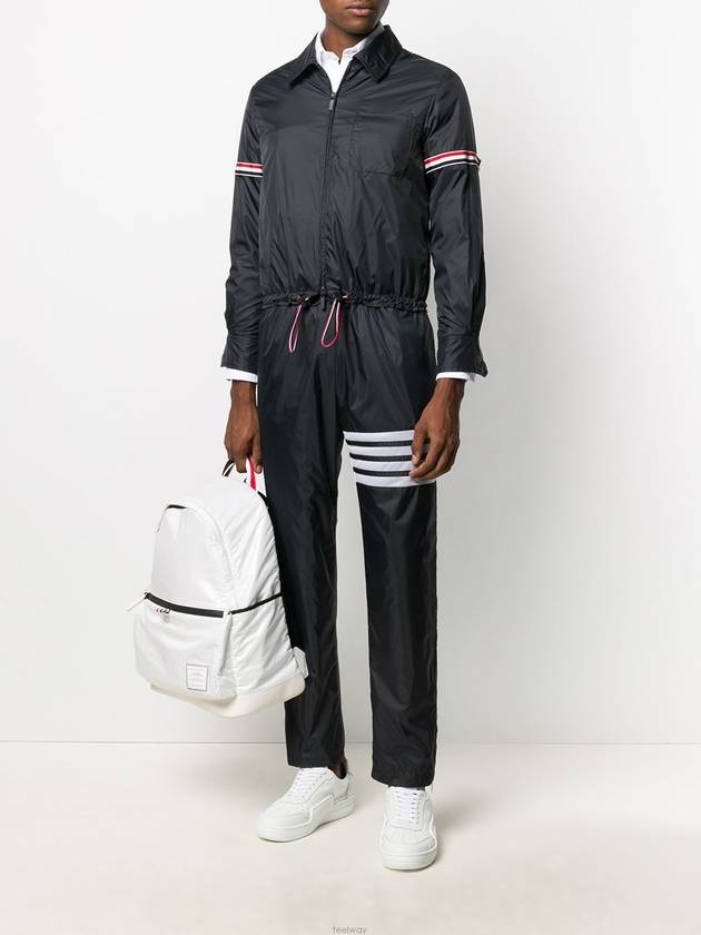Diagonal Ripstop Track Pants Navy - THOM BROWNE - BALAAN 4