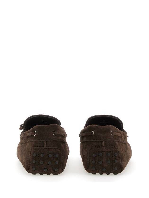 Men's Gommino Suede Driving Shoes Brown - TOD'S - BALAAN 4