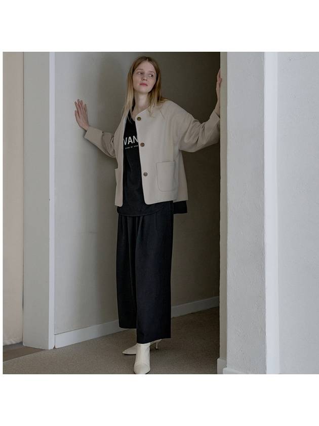 Poly Spandex Wide Banding Pants Black - AVANT-G - BALAAN 7