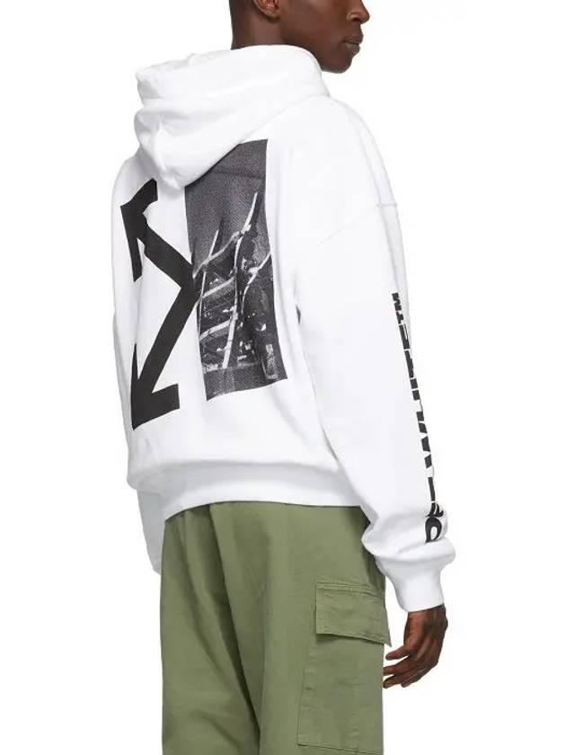 Split Arrow Overfit Hoodie White - OFF WHITE - BALAAN 7