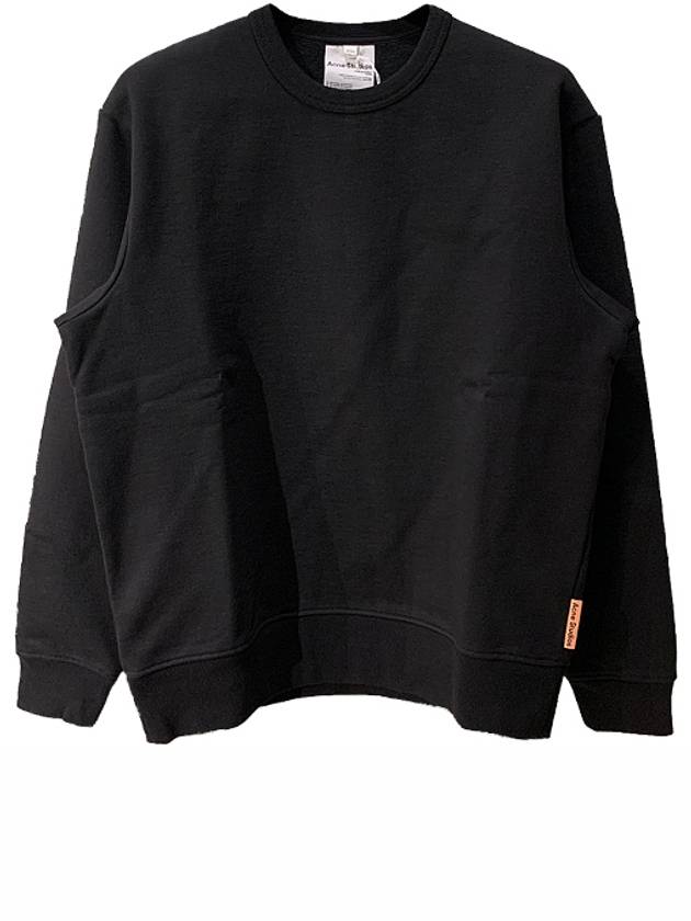 ACNE STUDIOS - Acne BI0084 900 Classic Fit Side Tab Sweatshirt Sweatshirt  Black Men's Sweatshirt TJBI0084 900 - BALAAN