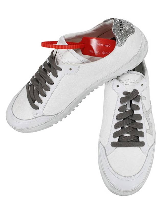 Men's Logo Vintage 2.0 Low Top Sneakers White - OFF WHITE - BALAAN 2