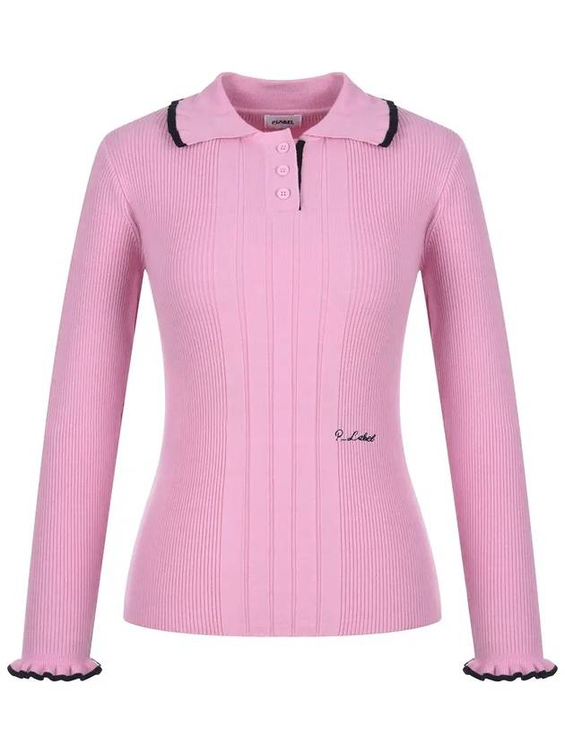 Collar neck sleeve frill ribbed knit MK3SP071PIK - P_LABEL - BALAAN 10