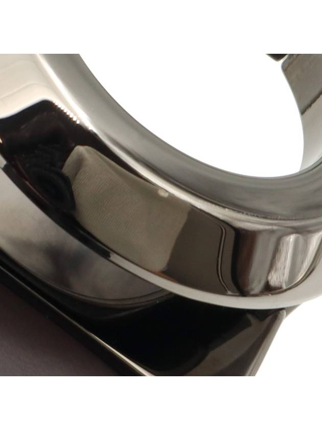 Ferragamo Black Brown Leather Double Gancini Reversible Belt 105 67 0320 - SALVATORE FERRAGAMO - BALAAN 7