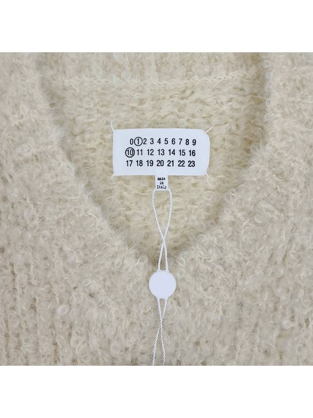 V neck Mohair Wool Knit Top Off White - MAISON MARGIELA - BALAAN 4