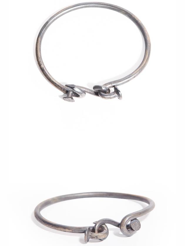Double Head Nail Bracelet Silver - GUIDI - BALAAN 5