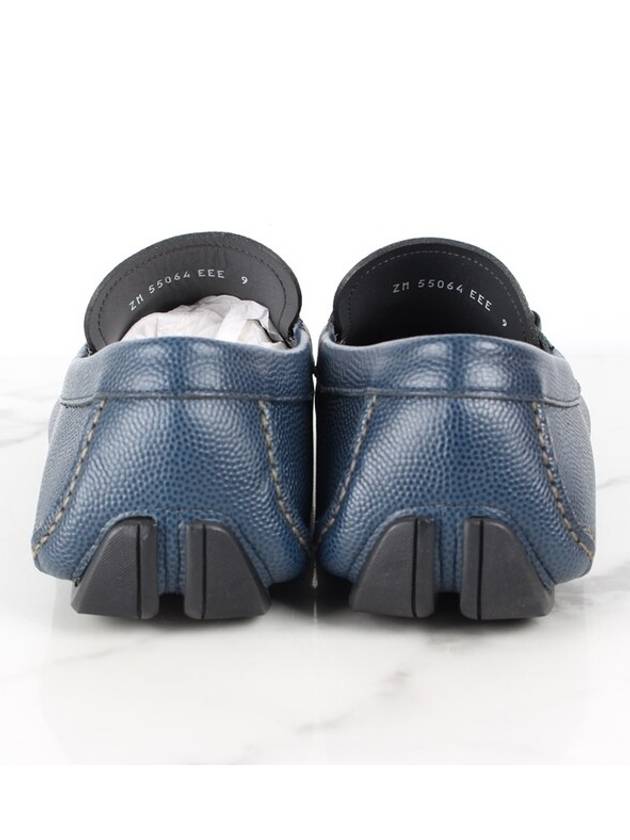 Ferragamo Gancini leather loafer navy 9 5 285 - SALVATORE FERRAGAMO - BALAAN 4