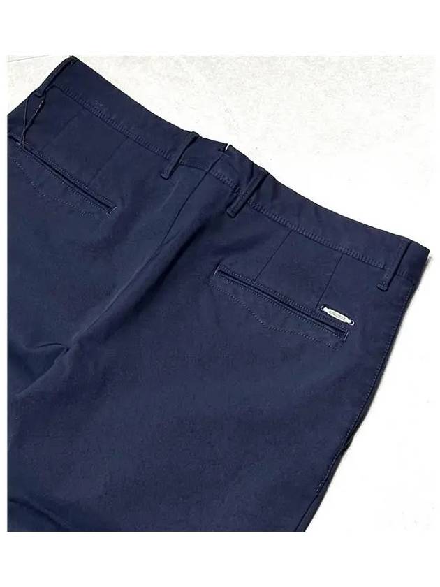 Technical Nylon Straight Pants Navy - INCOTEX - BALAAN 7