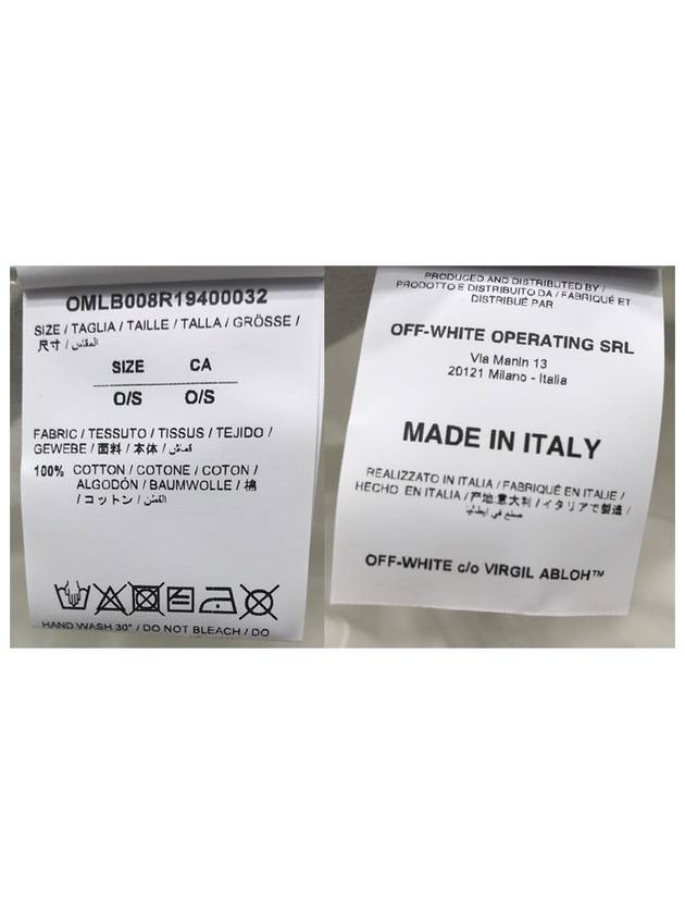 Logo Daigonal Ball Cap White - OFF WHITE - BALAAN 6