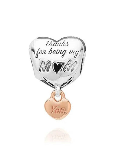 Love You Mom Heart Dangle Bracelet Charm Silver - PANDORA - BALAAN 1