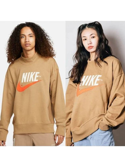 NSW Trend Over Sweatshirt Dark Driftwood - NIKE - BALAAN 2