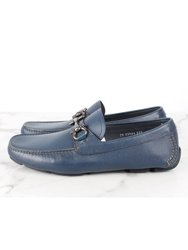 Ferragamo Gancini leather loafer navy 9 5 285 - SALVATORE FERRAGAMO - BALAAN 5