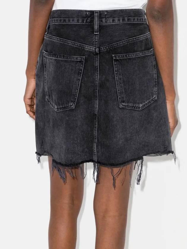 Crisscross A-line Skirt Washed Black - AGOLDE - BALAAN 3