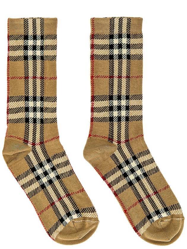 Burberry Vintage Check Intarsia Cashmere Blend Socks fashion