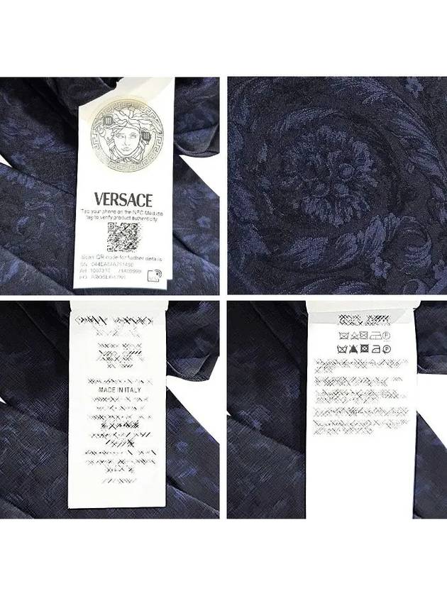 Barocco Jacquard Silk Tie Blue - VERSACE - BALAAN 6