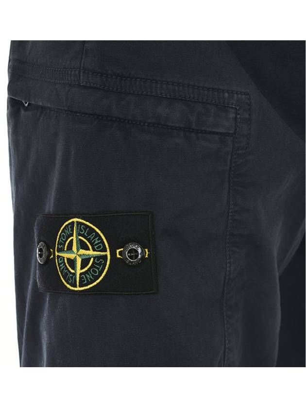 Men's Wappen Slim Fit Cargo Shorts Navy - STONE ISLAND - BALAAN 6
