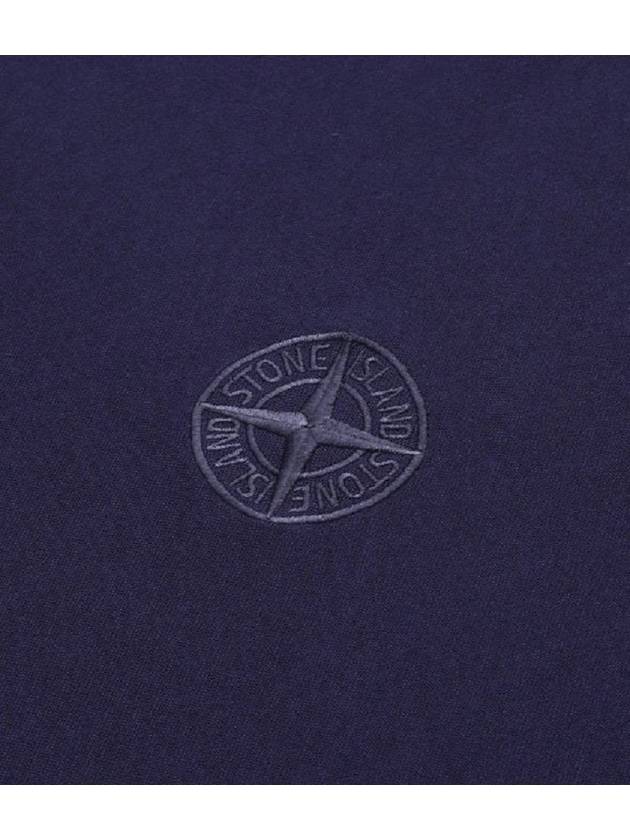 Compass Motif Cotton Short Sleeve T-Shirt Navy - STONE ISLAND - BALAAN 4