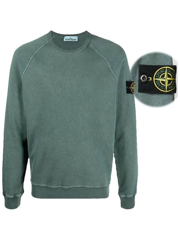 Wappen Patch Round Sweatshirt Blue Green - STONE ISLAND - BALAAN 3
