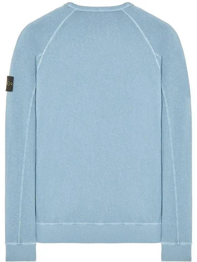 Garment Dyed Malfile Fleece Crewneck Sweatshirt Dark Blue - STONE ISLAND - BALAAN 4