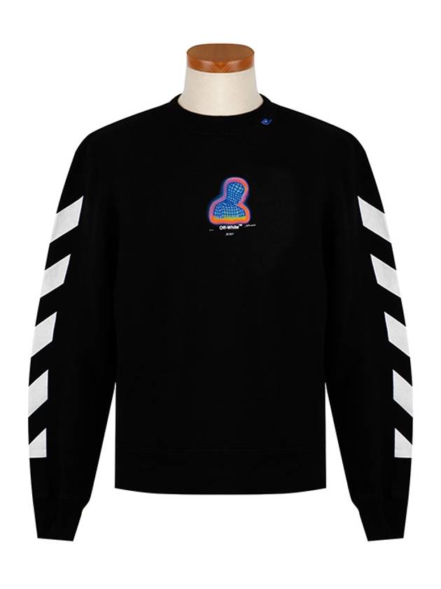 Thermo Striped Sweatshirt Black - OFF WHITE - BALAAN 3