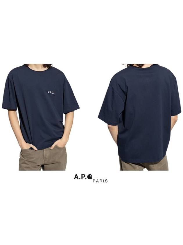 Jeremy Logo Short Sleeve T-shirt Dark Navy - A.P.C. - BALAAN 5