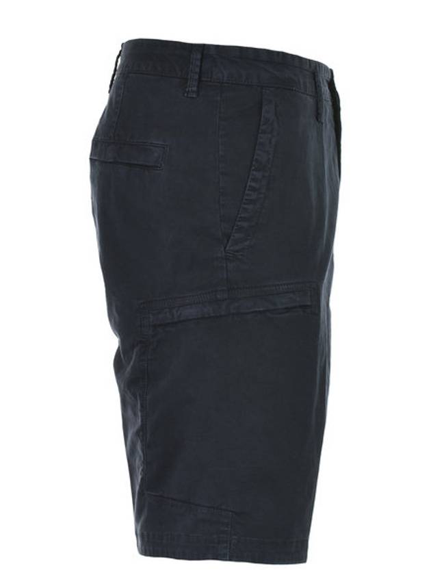Men's Wappen Slim Fit Cargo Shorts Navy - STONE ISLAND - BALAAN 4