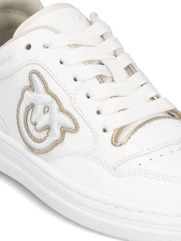 Pinko White And Gold Sneakers - PINKO - BALAAN 4
