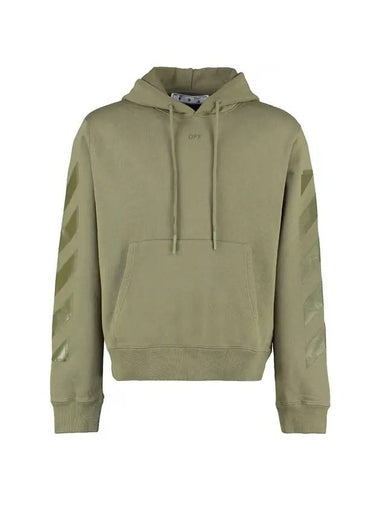 Rubber Arrow Slim Fit Hoodie Green - OFF WHITE - BALAAN 1