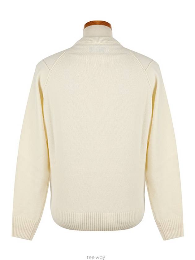 Lens Wappen Wool Knit Top Ivory - CP COMPANY - BALAAN 4
