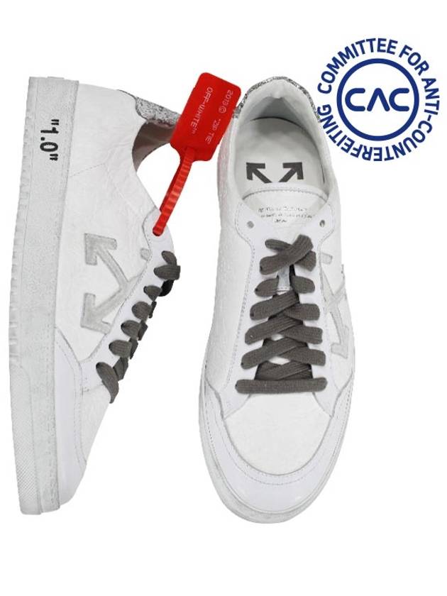 Men's Logo Vintage 2.0 Low Top Sneakers White - OFF WHITE - BALAAN 3