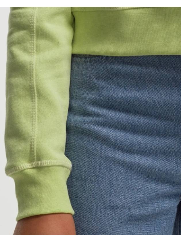 Isoli Logo Print Crew Neck Sweatshirt Green - GANNI - BALAAN 5