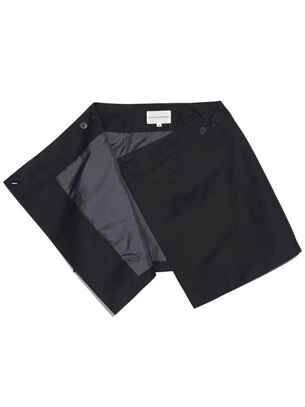 Two Button Wrap Skirt Black - HARDCORE HAPPINESS - BALAAN 6