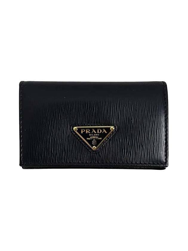 PRADA - Vitello Move Triangle Logo Card Wallet Black1MC122 2DDU F0002 -  BALAAN