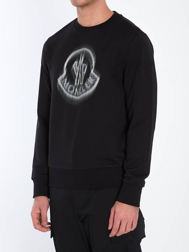 Blurred Logo Sweatshirt - MONCLER - BALAAN 3