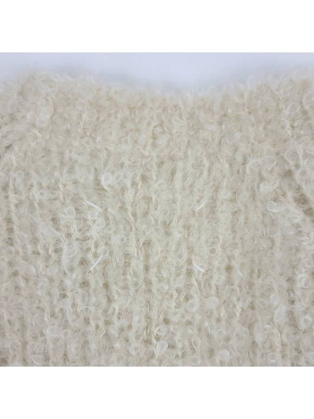 V neck Mohair Wool Knit Top Off White - MAISON MARGIELA - BALAAN 5