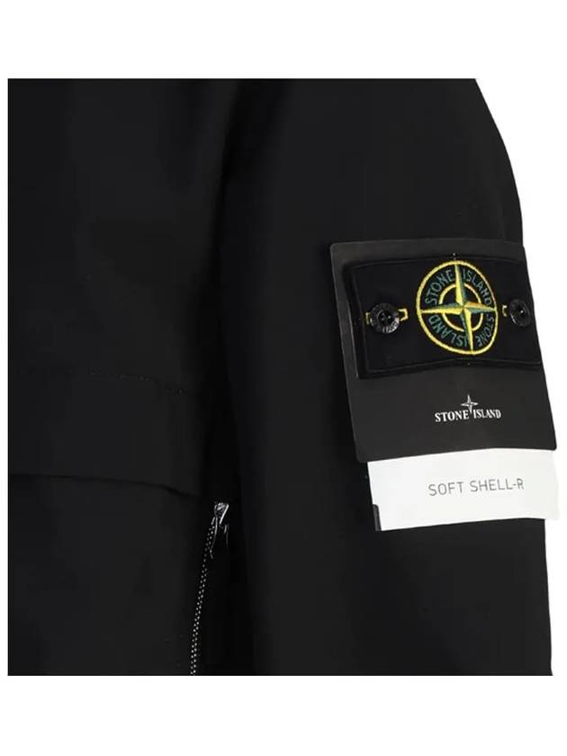 Wappen Soft Shell Hooded Jacket Black - STONE ISLAND - BALAAN 5