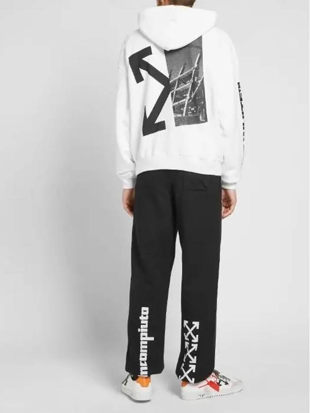 Split Arrow Overfit Hoodie White - OFF WHITE - BALAAN 9
