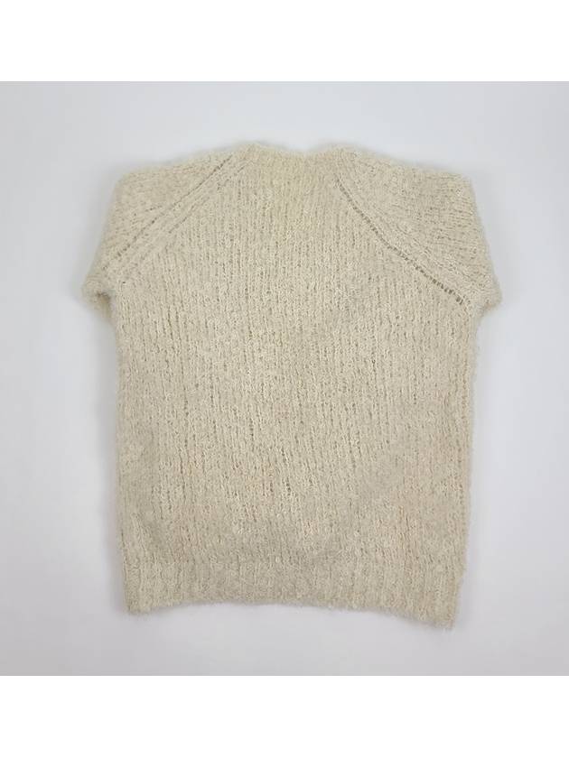 V neck Mohair Wool Knit Top Off White - MAISON MARGIELA - BALAAN 3