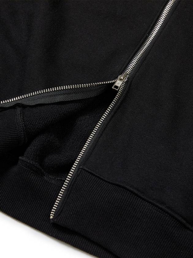 Front Double Zipper Hoodie Black - S SY - BALAAN 7