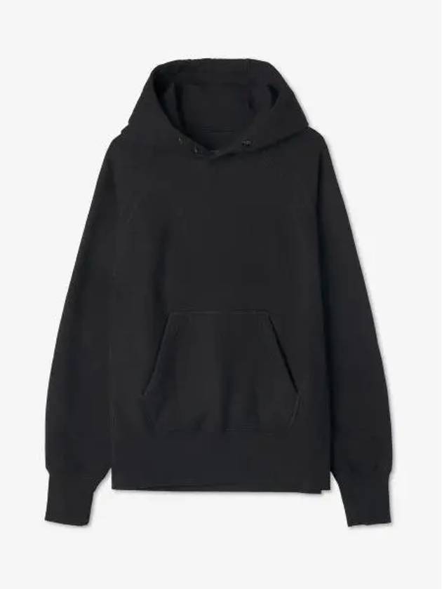 ENGINEERED GARMENTS - Raglan Hoodie Heavy Fleece Black LN085NL054 - BALAAN