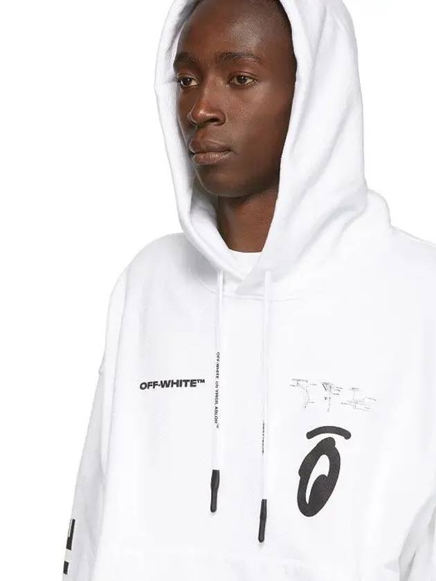 Split Arrow Overfit Hoodie White - OFF WHITE - BALAAN 8