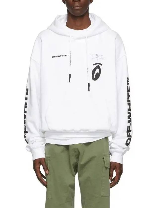 Split Arrow Overfit Hoodie White - OFF WHITE - BALAAN 6