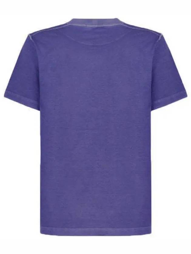 Pisato Treatment Organic Cotton Short Sleeve T-Shirt Lavender - STONE ISLAND - BALAAN 3