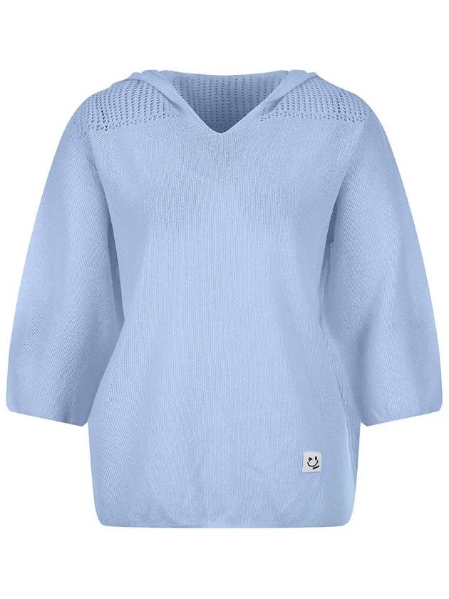 Whole garment hood loose fit knit MK3AP345 - P_LABEL - BALAAN 7